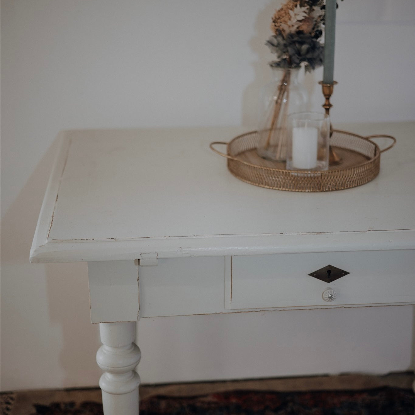 Weißer Vintage Tisch aus Holz
