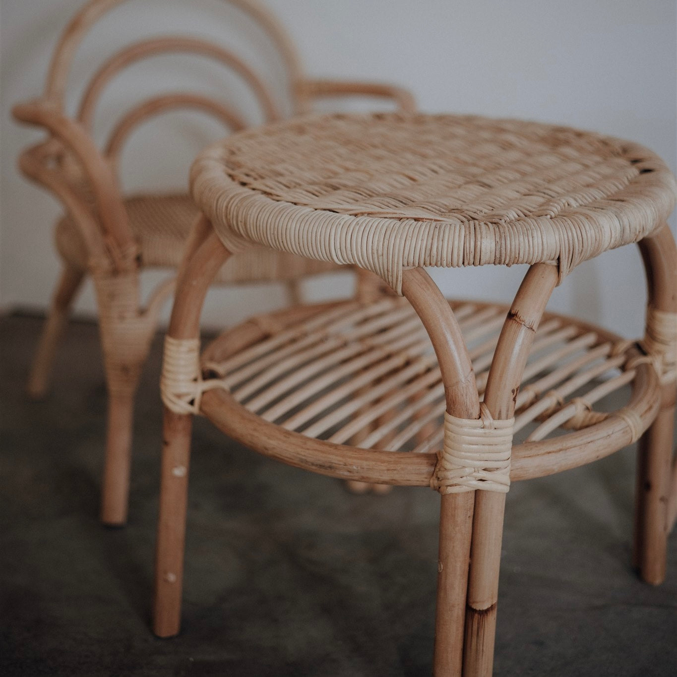 Rattan Kindertisch